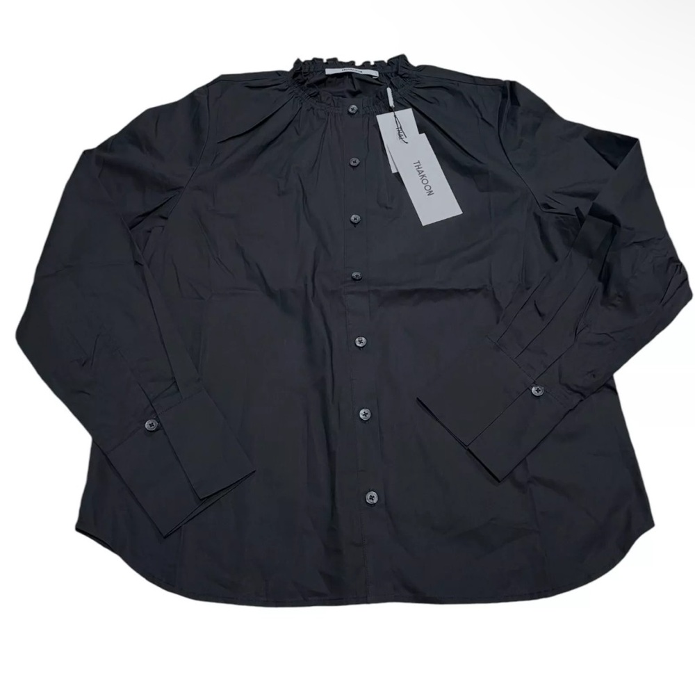 NWT Thakoon Chic Black Button-Up Blouse - Picture 4 of 7